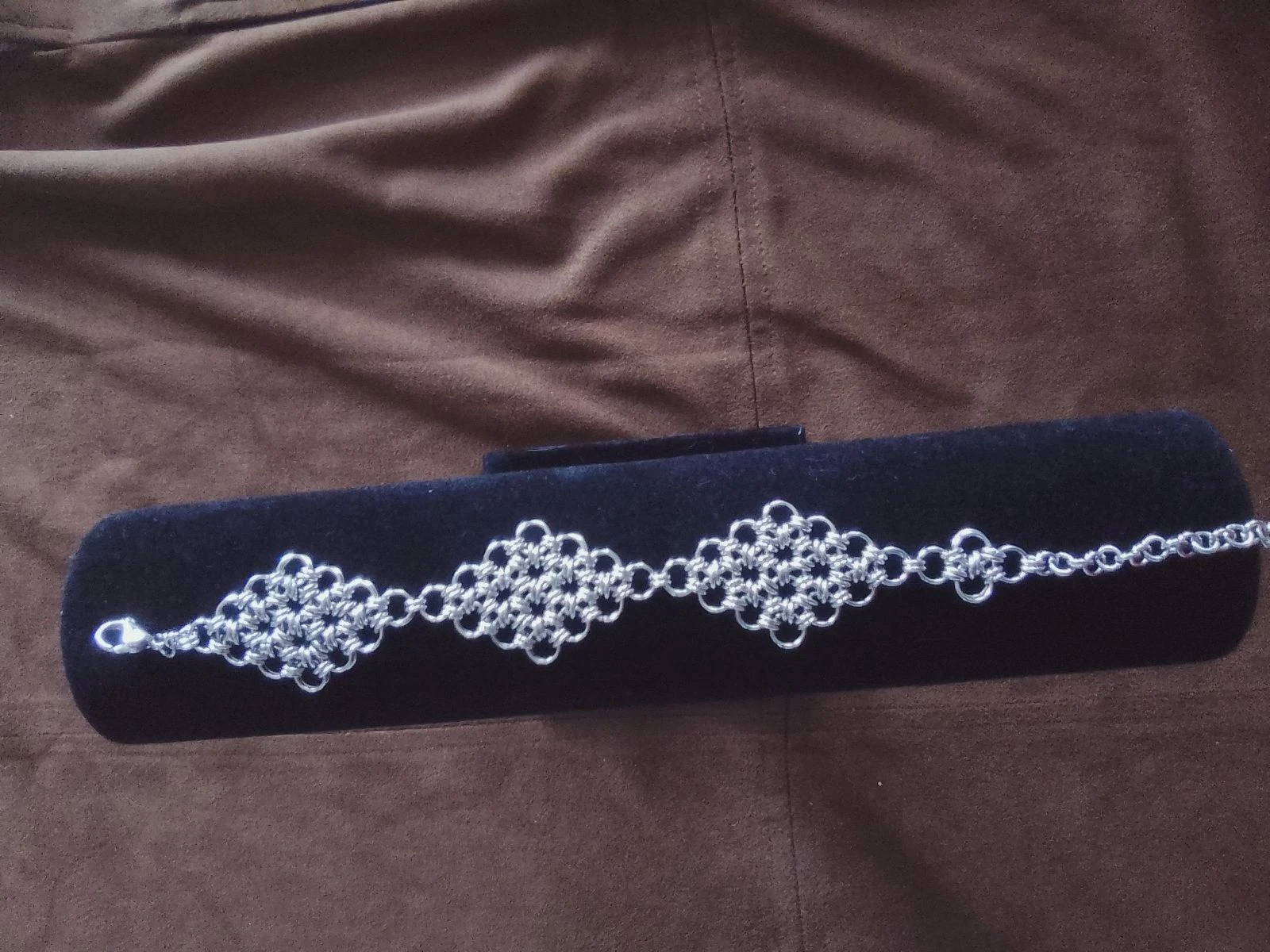Brazalete de cadena de malla japonesa estilo gótico "rombo" – photo 3